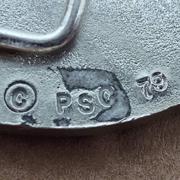 Vintage PSC 1979 Belt Buckle Chaco Horse & Horse Shoe Metal - Please Read Below - Picture 8 of 9
